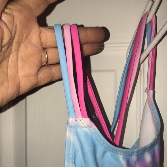 Girl’s Tie-Dye Strappy Swimsuit - Picture 3 of 8